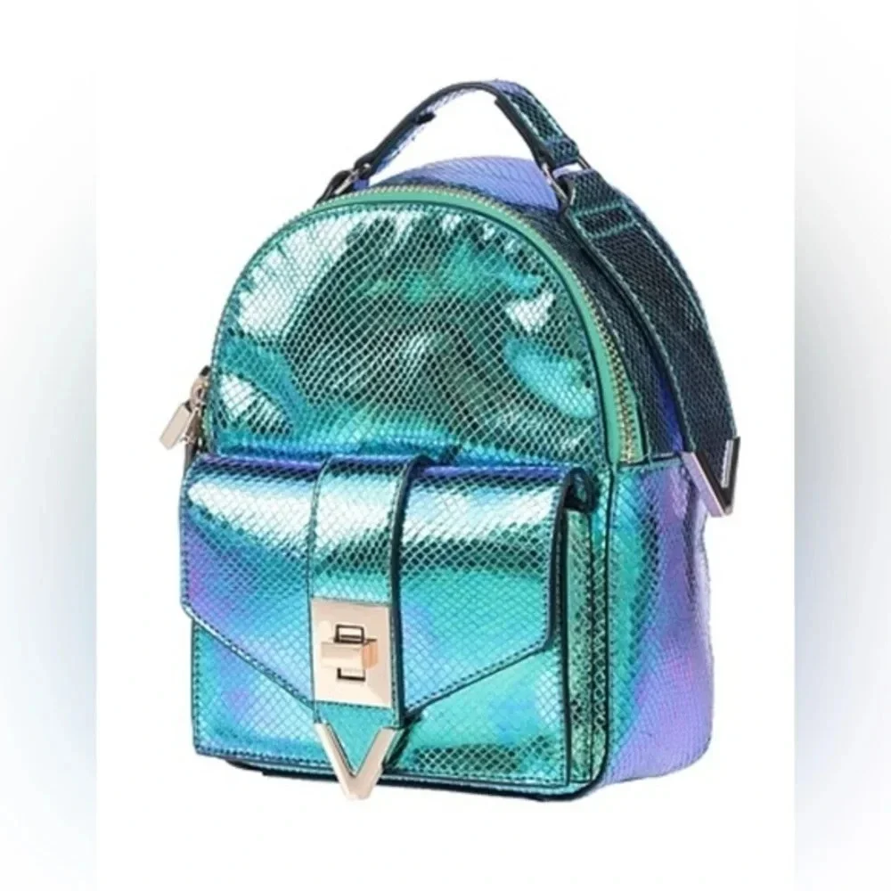 Ice Play By Iceberg  Iridescent Blue And Green Mini Backpack New With Tags